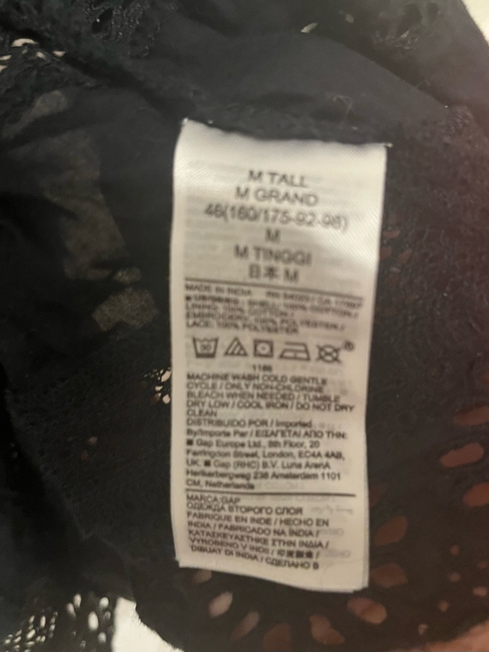 GAP Black Eyelet Midi Dress - Picture 5 of 6